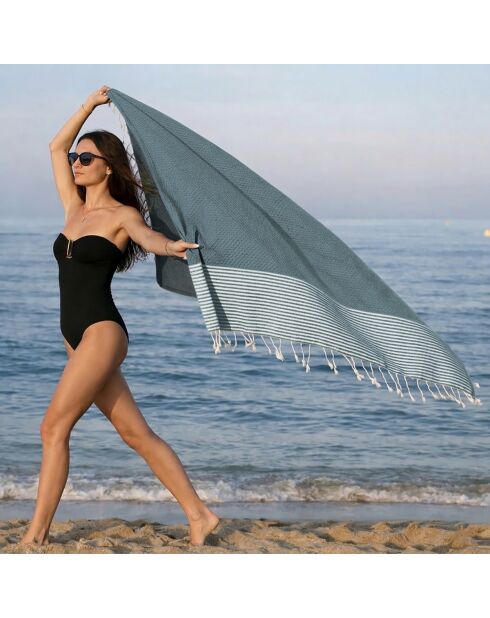 Ibiza katoen fouta saliegroen - 100x200 cm