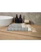 Set aus 3 jeansblauen Hossegor-Baumwoll-Badefoutas - 100x200+2 (40x60) cm
