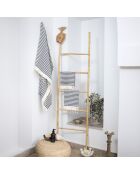 Set aus 3 jeansblauen Hossegor-Baumwoll-Badefoutas - 100x200+2 (40x60) cm