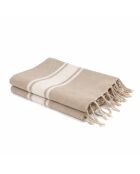 Fouta St Tropez de algodón beige XXL - 200x200 cm