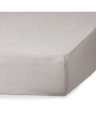 Drap housse lin lavé Camille naturel