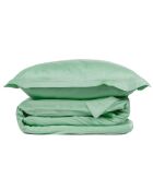 Juego de cama Julia de satén de algodón verde pistacho