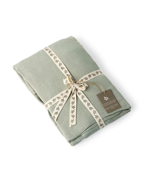 Lot de 2 Taies d'oreiller lin lavé Camille vert céladon