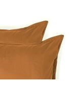 Lot de 2 Taies d'oreiller percale de coton Nina caramel