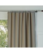 Rideau panneau toile de coton Jules naturel/noir - 140x260 cm