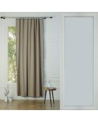 Rideau panneau toile de coton Jules naturel/noir - 140x260 cm