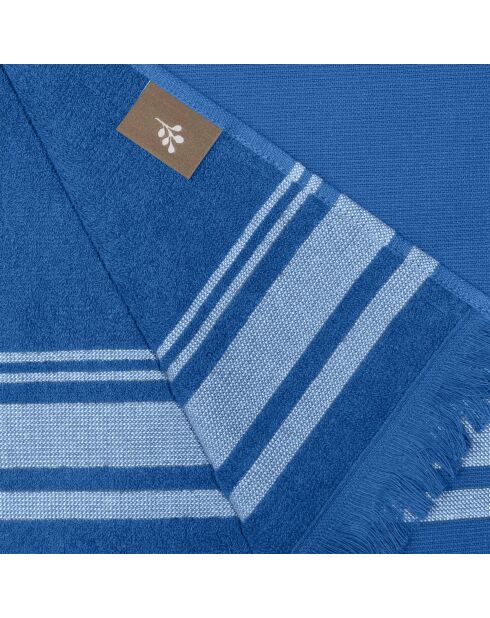 Faro Baumwollschwamm Fouta Denim/Gregeblau - 100x180 cm