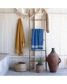 Faro Baumwollschwamm Fouta Denim/Gregeblau - 100x180 cm