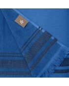 Faro Baumwollschwamm XXL Fouta Denim blau/schwarz - 200x180 cm