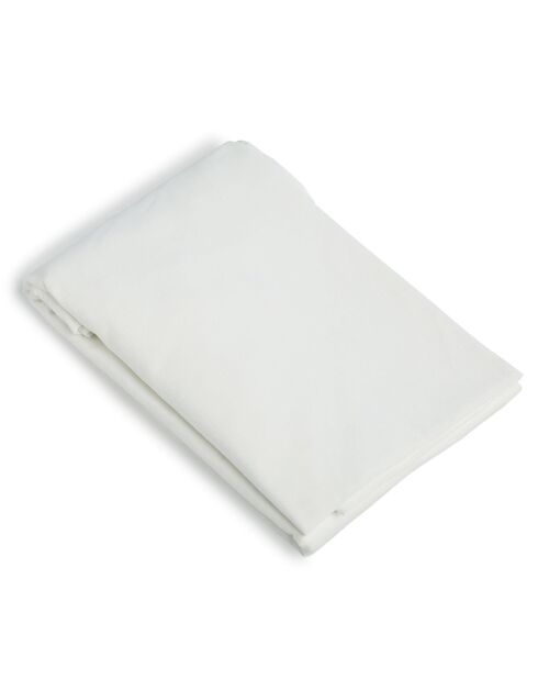 Drap housse en coton lavé Luna blanc