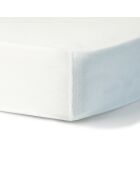 Drap housse en coton lavé Luna blanc
