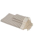 Set von 3 Hossegor Taupe-Badetüchern aus Baumwolle - 100x200+2 (40x60) cm