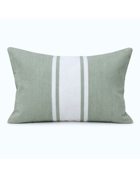 Cuscino da spiaggia St Tropez in cotone verde salvia - 39x25 cm
