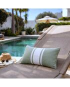 Cuscino da spiaggia St Tropez in cotone verde salvia - 39x25 cm