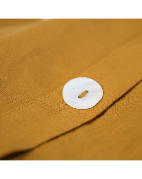 Parure de lit en satin de coton Julia jaune safran