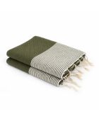 Ibiza kakigroene XXL katoenen fouta - 200x200 cm