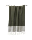 Ibiza kakigroene XXL katoenen fouta - 200x200 cm
