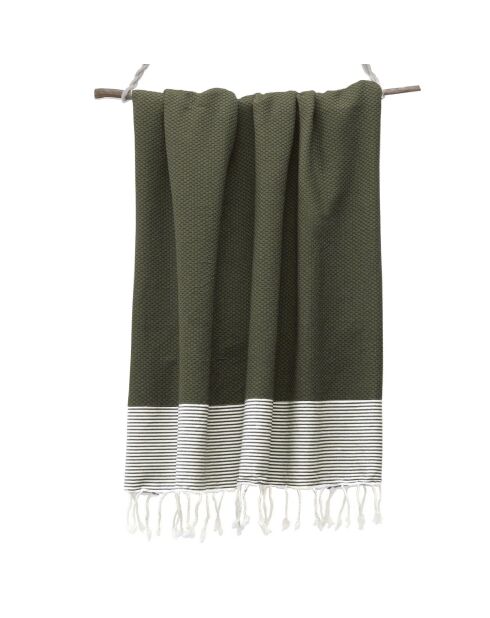 Ibiza kakigroene XXL katoenen fouta - 200x200 cm