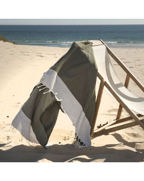 Ibiza kakigroene XXL katoenen fouta - 200x200 cm