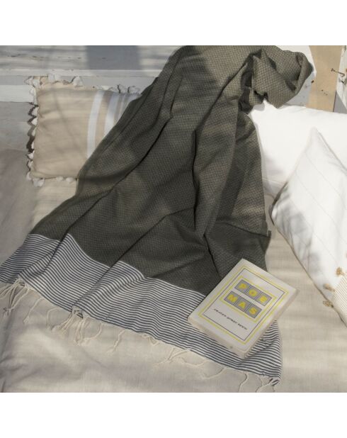 Ibiza kakigroene XXL katoenen fouta - 200x200 cm