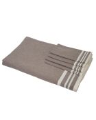 Mantel Mahdia de algodón color topo y 4 servilletas - 150x250 cm