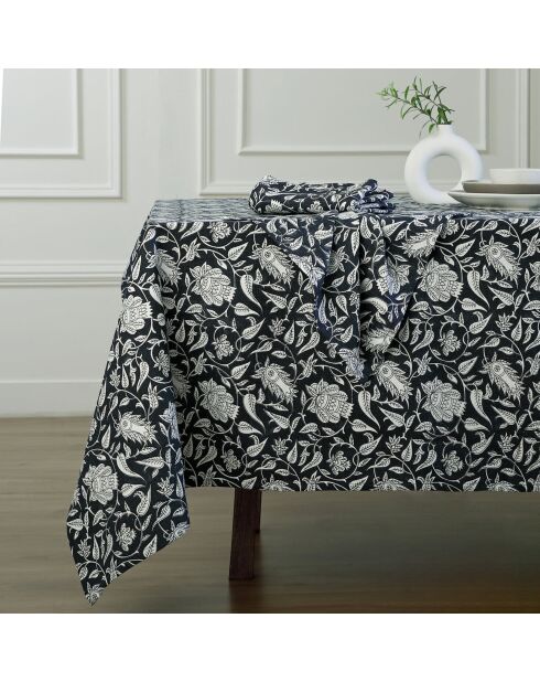 Mantel Noida de algodón antracita
