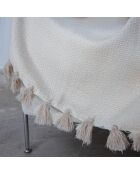 Tela escocesa Verbier de lino y algodón beige