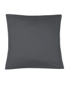 Juego de cama Julia de satén de algodón gris pizarra
