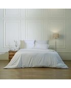 Juego de cama Nina de percal de algodón blanco