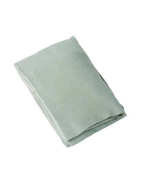 Drap housse lin lavé Camille vert céladon
