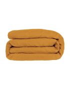 Parure de lit en satin de coton Julia jaune moutarde