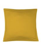 Parure de lit en satin de coton Julia jaune moutarde