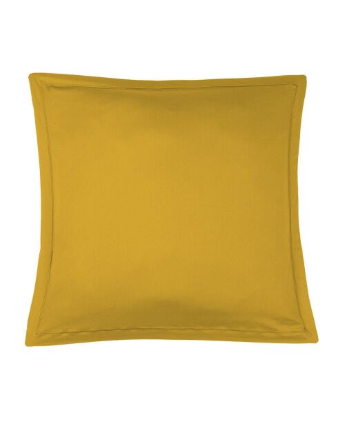 Parure de lit en satin de coton Julia jaune moutarde