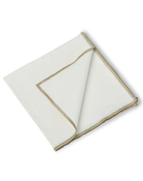 4 Jules Tischset aus Baumwollleinen weiß/sandfarben - 35x45 cm