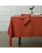 Mantel de gasa de algodón rojo Carla Tuscan