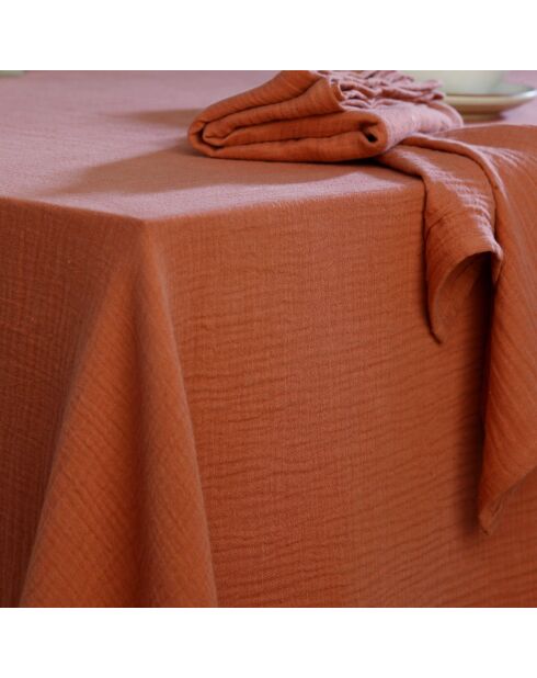 Mantel de gasa de algodón rojo Carla Tuscan