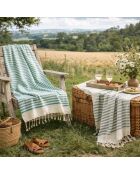 Set von 2 Baumwollfoutas Hossegor les verts - 100x200 cm