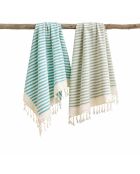 Set von 2 Baumwollfoutas Hossegor les verts - 100x200 cm