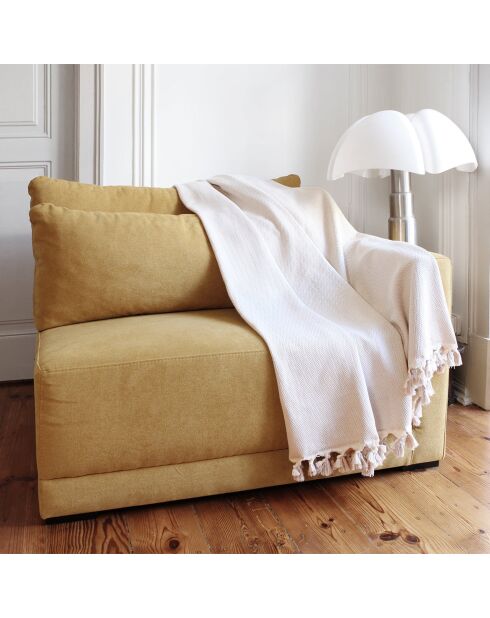 Plaid Megève aus Leinen und Baumwolle