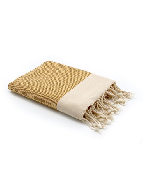 Rio katoenen fouta mosterdgeel - 100x200 cm