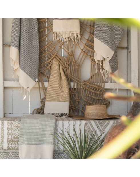 Rio katoenen fouta mosterdgeel - 100x200 cm