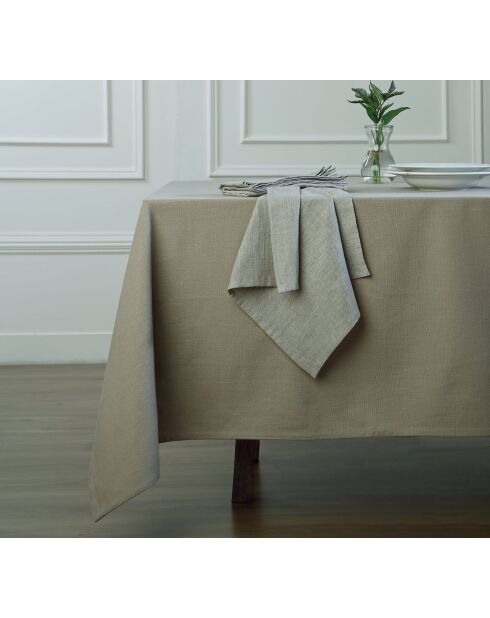 Lot de 4 serviettes de table toile de coton Louis naturelles - 45x45 cm