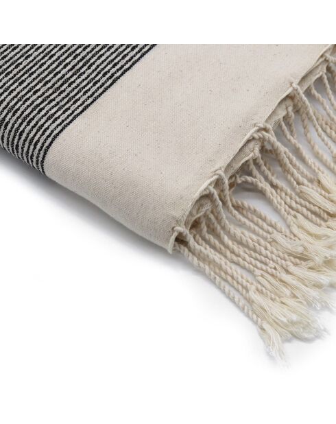 Rio zwarte katoenen fouta - 100x200 cm