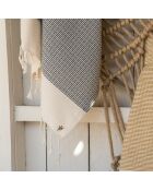 Rio zwarte katoenen fouta - 100x200 cm