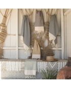 Rio zwarte katoenen fouta - 100x200 cm