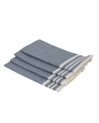 Lot de 4 serviettes de table en coton Mahdia bleu jean - 45x45 cm