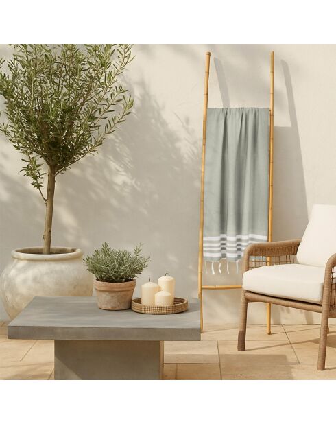Newport Baumwollfouta Seladon grün - 100x200 cm