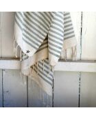 Hossegor aquagroen XXL katoenen fouta - 200x200 cm