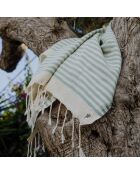 Hossegor aquagroen XXL katoenen fouta - 200x200 cm