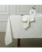 Mantel de lona Jules de algodón blanco/arena